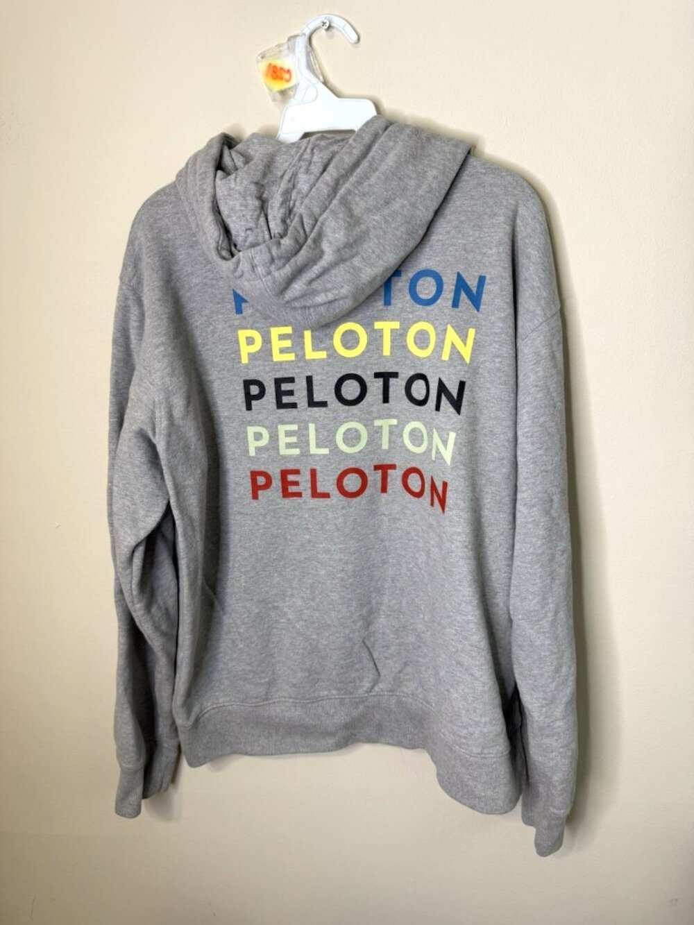 Peloton Hooded Sweatshirt Hoodie Jacket Rainbow Spell Out